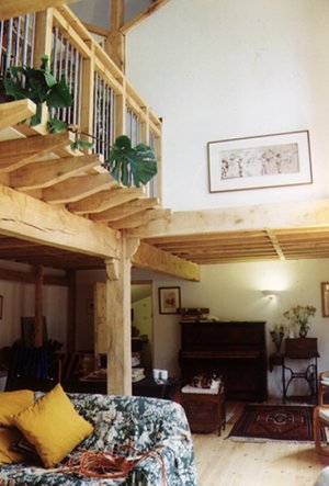 Exposed timber interior design